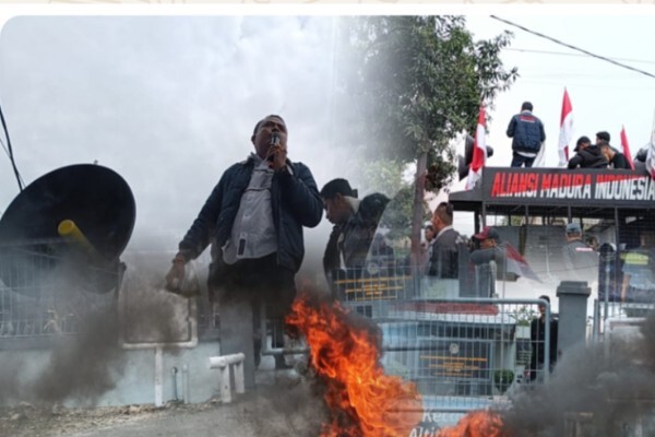 Suasana Memanas, Massa AMI Kepung Kantor Wilayah Ditjen PAS Jatim di Surabaya