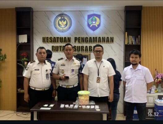 Rutan Kelas l Surabaya Gagalkan Upaya Penyelundupan 9 Poket Sabu